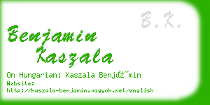 benjamin kaszala business card